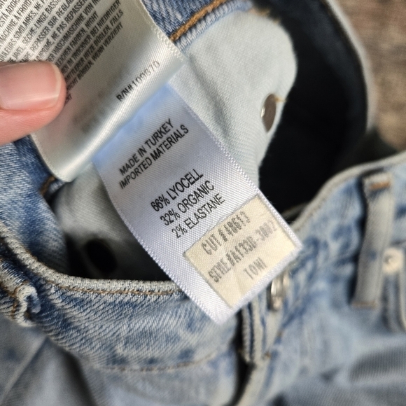AGOLDE Toni Mid Rise Skinny in Daylight Light Blue Denim Jeans Ankle Cropped 25 - Picture 4 of 9